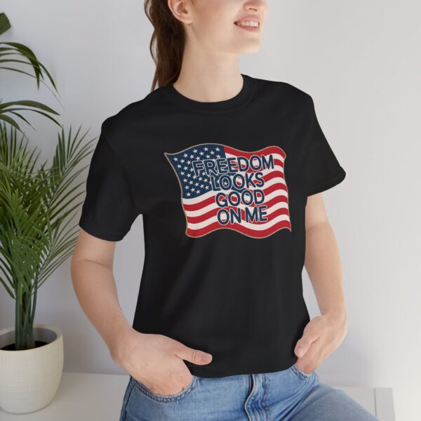 Patriotic Freedom Tee, Unisex Jersey Short Sleeve Graphic T-Shirt, 4th of July Gift, Americana Style Shirt, Casual Everyday Wear, [...] - Image 5