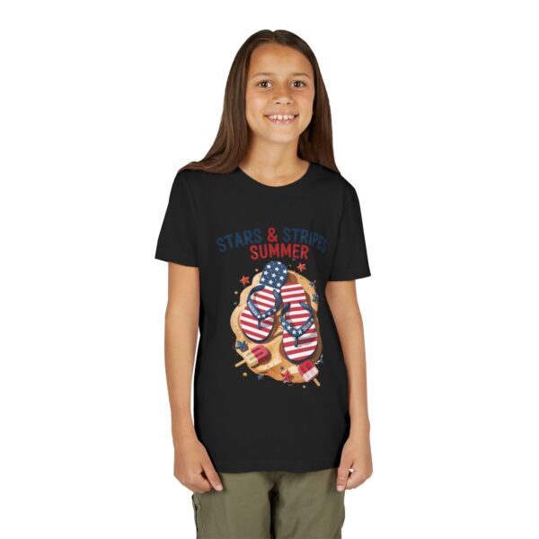 Stars & Stripes Summer Youth Tee, Patriotic T-Shirt, Independence Day Shirt, Kid's Summer Clothes, Holiday Outfit - Image 4