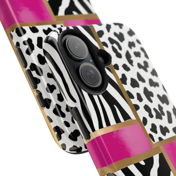 Chic Animal Print Phone Case - Tough & Stylish Zebra and Leopard Design - Image 103