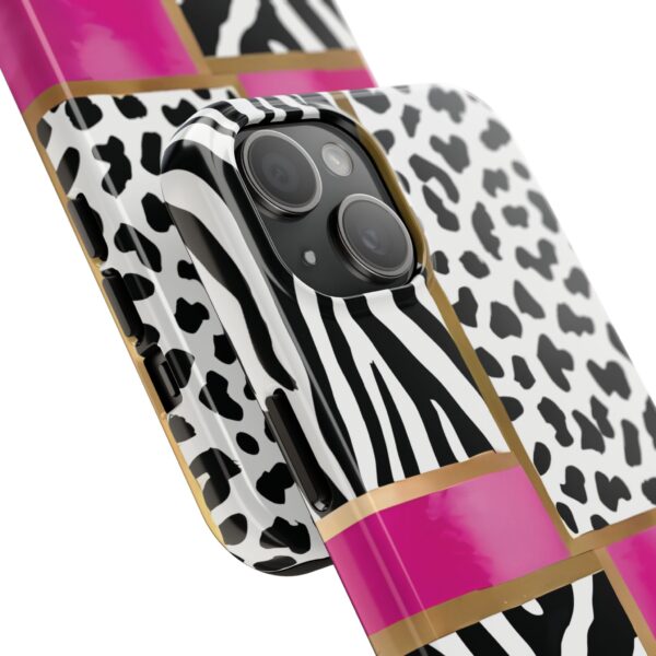 Chic Animal Print Phone Case - Tough & Stylish Zebra and Leopard Design - Image 65
