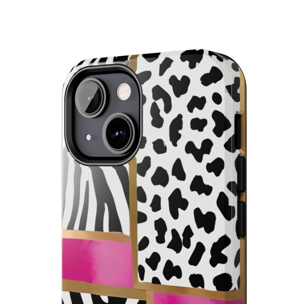 Chic Animal Print Phone Case - Tough & Stylish Zebra and Leopard Design - Image 47