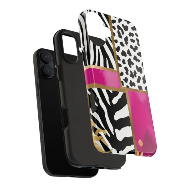 Chic Animal Print Phone Case - Tough & Stylish Zebra and Leopard Design - Image 107