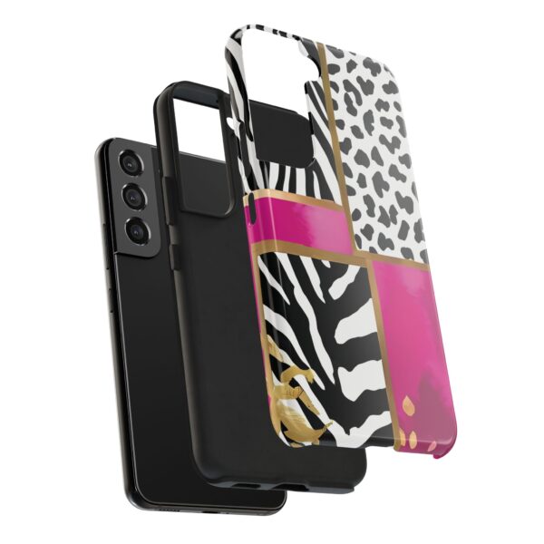 Chic Animal Print Phone Case - Tough & Stylish Zebra and Leopard Design - Image 91