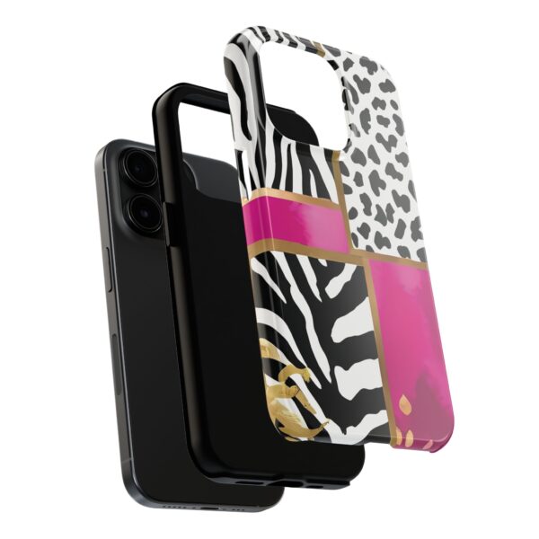 Chic Animal Print Phone Case - Tough & Stylish Zebra and Leopard Design - Image 71