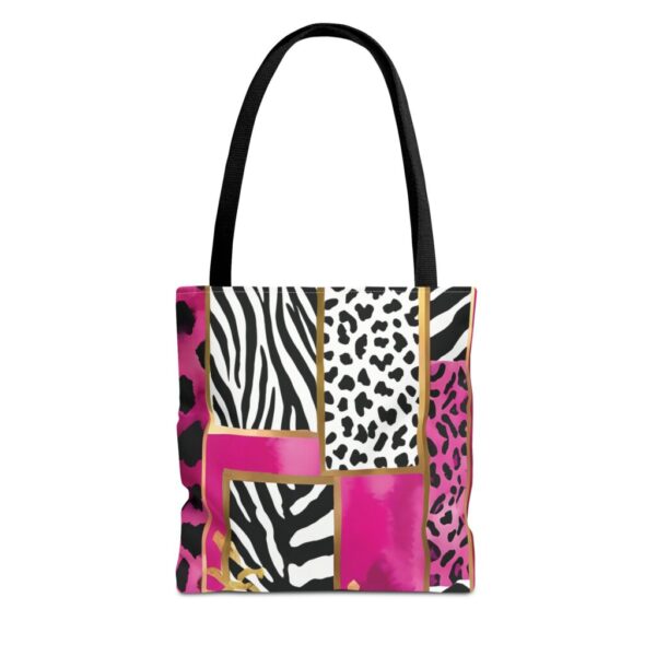 Bold Animal Print Tote Bag – Hot Pink Gold Watercolor All-Over Print