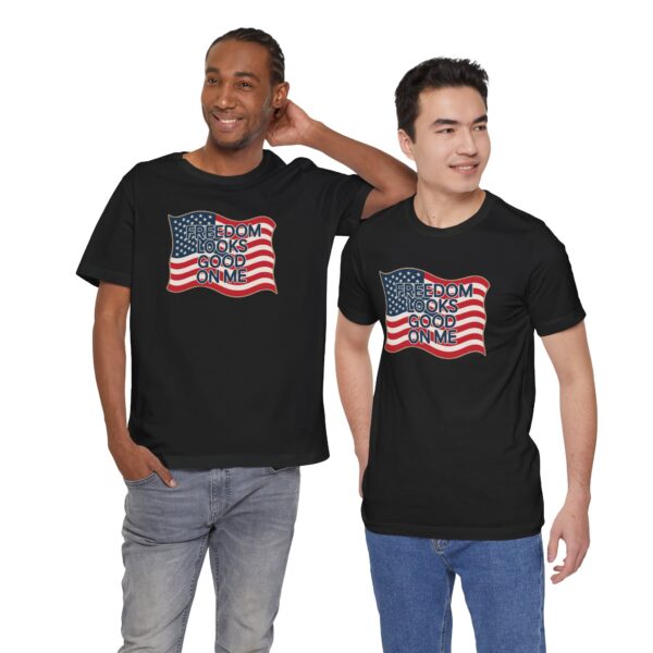 Patriotic Freedom Tee, Unisex Jersey Short Sleeve Graphic T-Shirt, 4th of July Gift, Americana Style Shirt, Casual Everyday Wear, [...] - Image 7