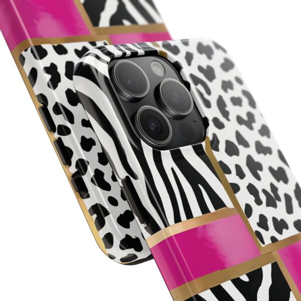 Chic Animal Print Phone Case - Tough & Stylish Zebra and Leopard Design - Image 77