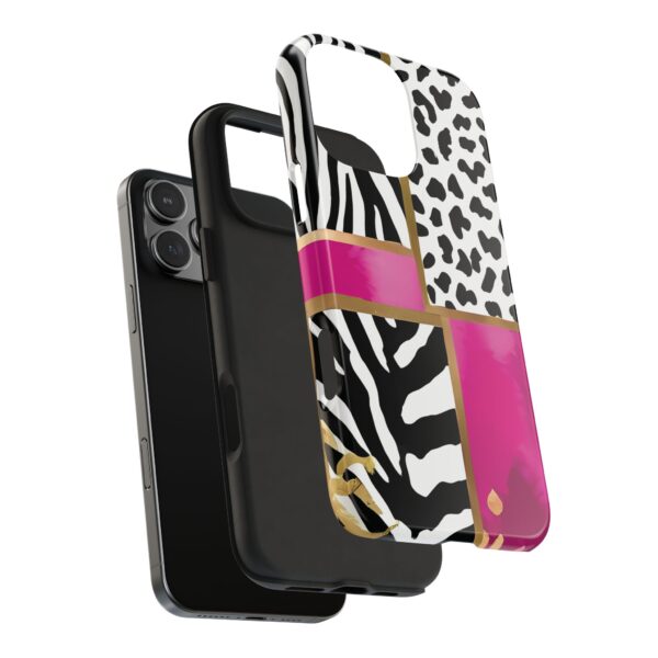 Chic Animal Print Phone Case - Tough & Stylish Zebra and Leopard Design - Image 101