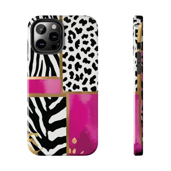 Chic Animal Print Phone Case - Tough & Stylish Zebra and Leopard Design - Image 36