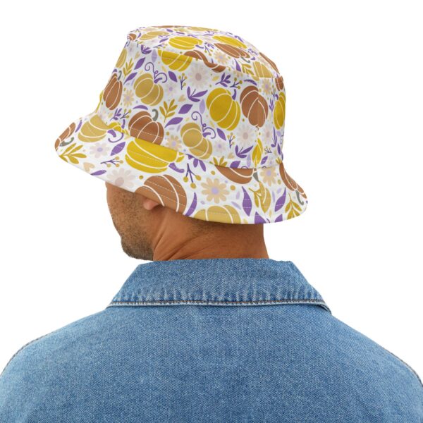 Fall Pumpkin Bucket Hat, Autumn Fashion Accessory, Harvest Season Hat, Trendy Gift for Her, Outdoor Sun Protection Hat - Image 2